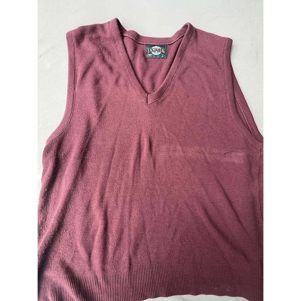 Vintage Jantzen‎ Made in USA Sweater Sleeveless Maroon Size Large